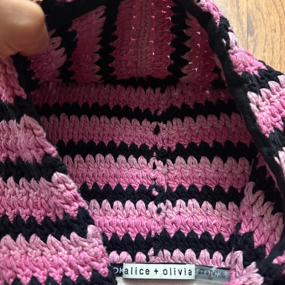 Alice + Olivia Maryjane Crochet Tie Dye Zip Up Hoodie Jacket size S - Picture 5 of 16